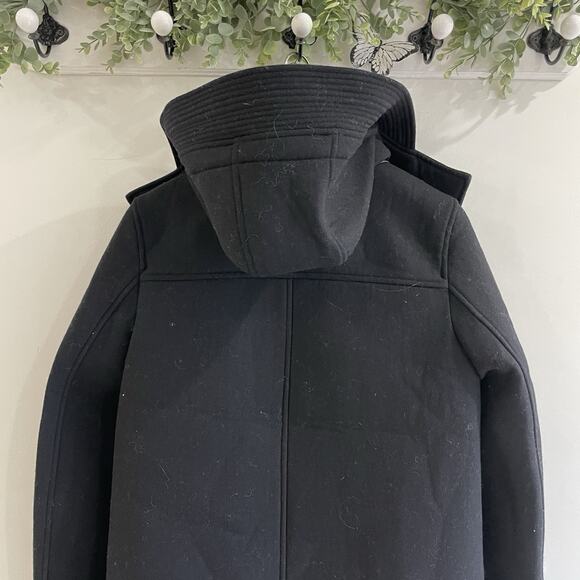 Cole Haan Grand Neoprene Bonded Wool Coat Jacket Black Womens Size 4 - Picture 6 of 7